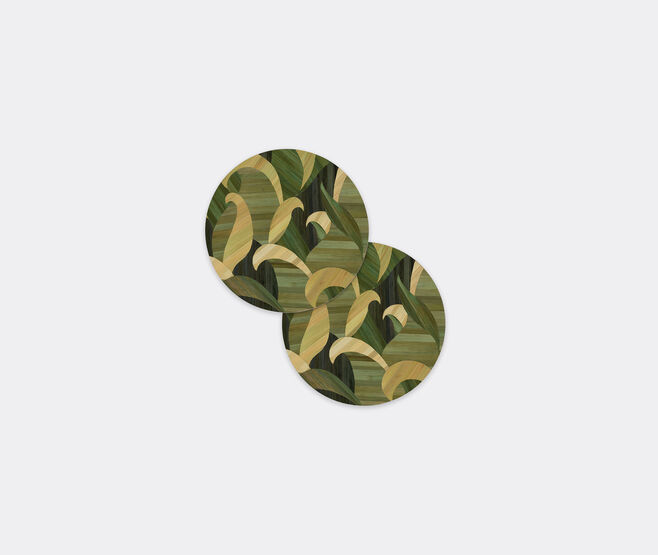 HestiaLiving 'Tropique' round tablemat, set of two, green GREEN HELI25TRO788GRN