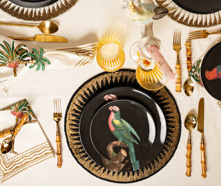 Les-Ottomans 'Bamboo' cutlery, set of five, gold MULTICOLOUR OTTO25REA336BEI