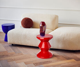 POLSPOTTEN &#39;Zig Zag&#39; stool, red RED POLS22ZIG283RED