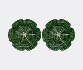 Bordallo Pinheiro &#39;Couve&#39; charger plate, set of two GREEN BOPI23COU550GRN