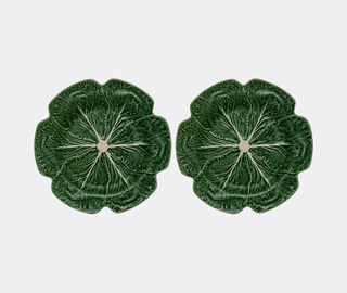 Bordallo Pinheiro 'Couve' charger plate, set of two GREEN BOPI23COU550GRN