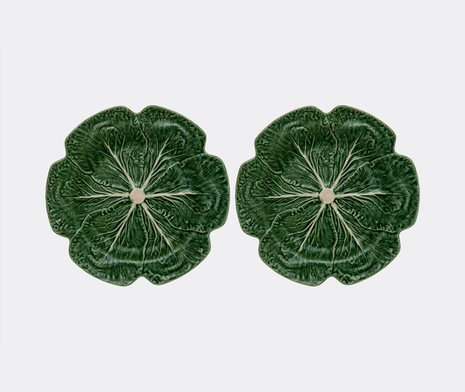 Bordallo Pinheiro 'Couve' charger plate, set of two GREEN BOPI23COU550GRN