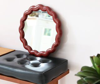 &amp;k Amsterdam 'Zigzag' mirror, red RED AMST25MIR074RED