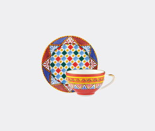 Dolce&amp;Gabbana Casa 'Carretto Siciliano' espresso cup and saucer MULTICOLOUR DGCA22POR788MUL