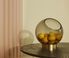 AYTM 'Globe' vase with stand, amber Amber/Gold AYTM21GLO528BRZ