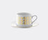 LSA International 'Chevron' teacup and saucer, set of four Gold LSAI20CHE617GOL