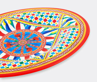 Dolce&amp;Gabbana Casa 'Carretto Siciliano' round wooden tray MULTICOLOUR DGCA22WOO933MUL