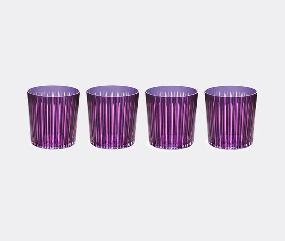 L'Objet 'Prism' cocktail glass, set of four, purple PURPLE LOBJ24PRI082PUR