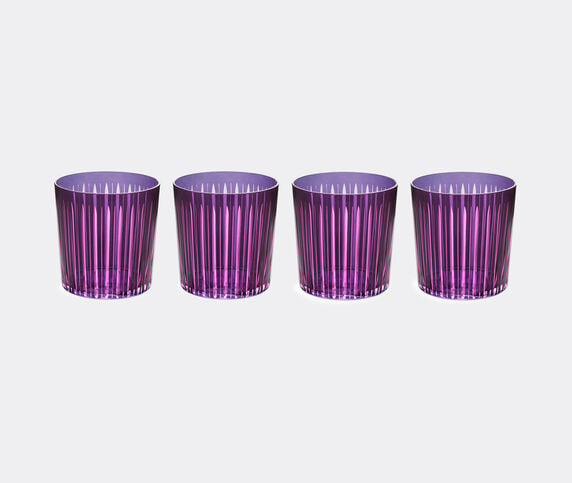 L'Objet 'Prism' cocktail glass, set of four, purple Purple LOBJ24PRI082PUR