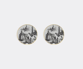 Simone Guidarelli Home 'Oriental Dream' coaster, set of two, black and white MULTICOLOUR SIMO26SOU839MUL