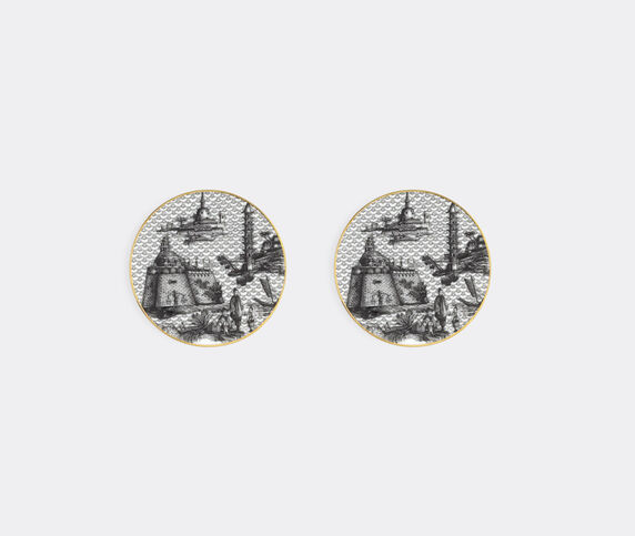 Simone Guidarelli Home 'Oriental Dream' coaster, set of two, black and white MULTICOLOUR SIMO26SOU839MUL