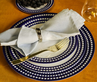 L'Objet 'Perlee' dessert plate, blue BLUE LOBJ23PER605BLU