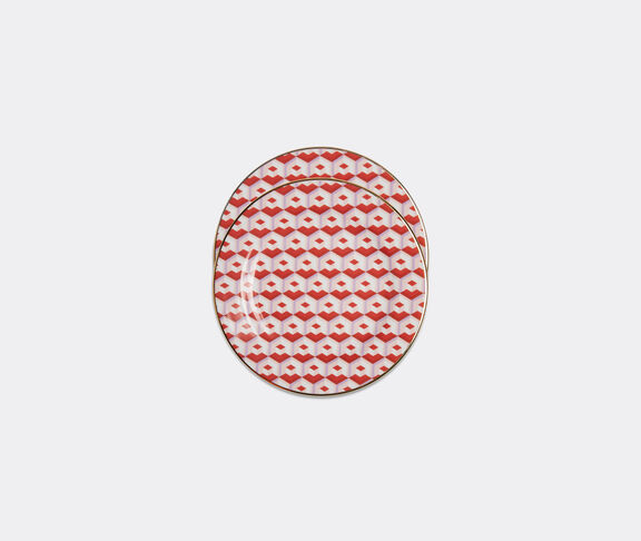 La DoubleJ 'Cubi Rosso' dessert plate, set of two undefined ${masterID} 2