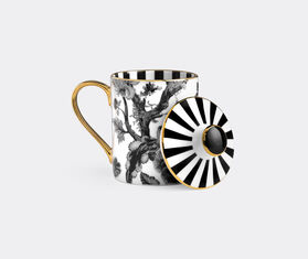Simone Guidarelli Home 'Secret Garden' lidded mug, black and white MULTICOLOUR SIMO26SOU555MUL