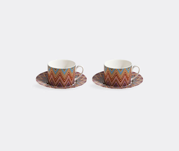 Missoni 'Zig Zag Jarris' teacup and saucer, set of two, red Multicolour MIHO22ZIG521MUL
