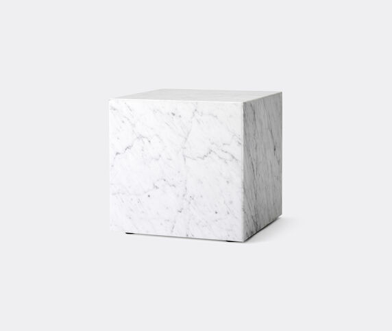 Menu Cubic 'Plinth', white marble