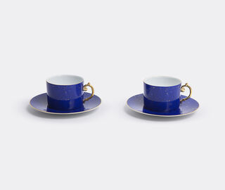 L'Objet 'Lapis' teacup and saucer, set of two MULTICOLOUR LOBJ15LAP842BLU