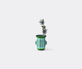 Wontek 'Ancient Aliens' vase no. 1, green and sky blue GREEN WONT26VAS021GRN