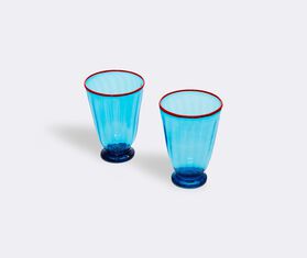 La DoubleJ &#39;Rainbow&#39; glasses, set of two, turquoise TURQUOISE LADJ22RAI151LBL