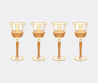 Les-Ottomans 'Amber Gold' wine goblet, set of four, gold MULTICOLOUR OTTO26AMB995MUL
