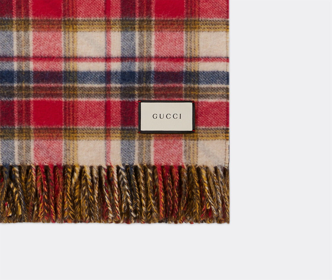 Shop Gucci Blankets Red In Red, Ivory
