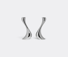 Georg Jensen 'Cobra' candleholder medium, set of two SILVER GEJE18COB443SIL
