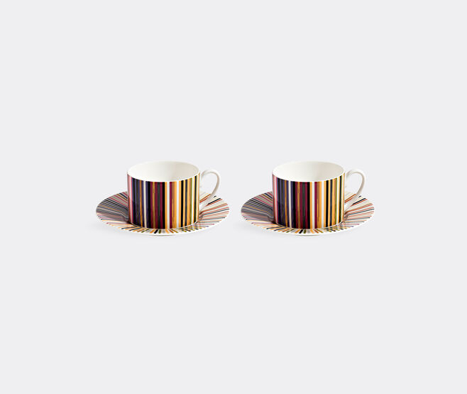 Missoni 'Stripes Jenkins' teacup and saucer, set of two, red MULTICOLOUR MIHO22STR286MUL