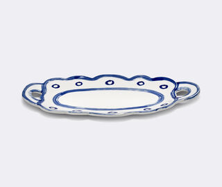 Serax 'Line-Up 02' platter, blue and white WHITE SERA26SER198WHI