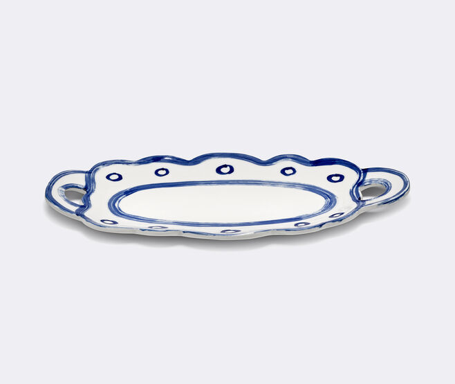 Serax 'Line-Up 02' platter, blue and white WHITE SERA26SER198WHI