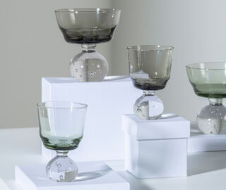 Serax 'Eternal Snow' stemmed glass, set of six, small, grey GREY SERA24SET761GRY