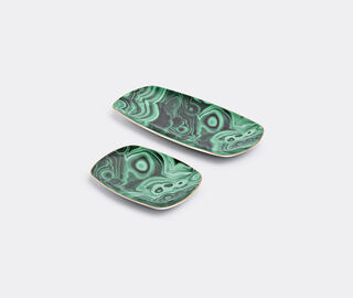 L'Objet 'Malachite' small rectangular tray MULTICOLOUR LOBJ15MAL036GRN