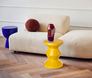 POLSPOTTEN 'Zig Zag' stool, yellow YELLOW POLS22ZIG783YEL