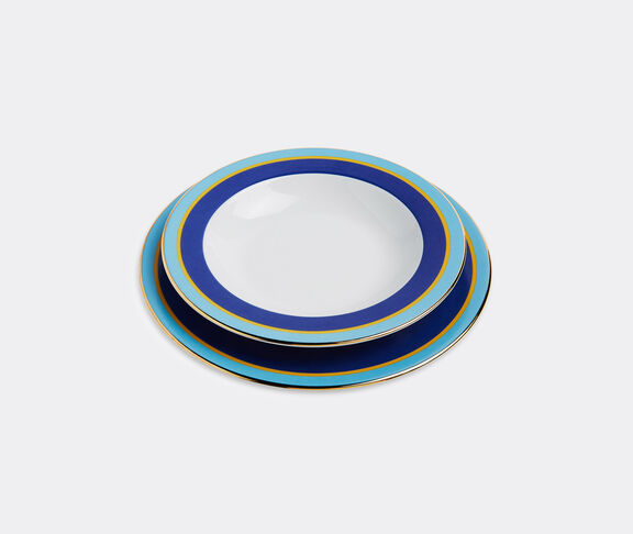 La DoubleJ 'Rainbow Blu' soup and dinner plate set Blue ${masterID}