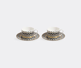 Missoni 'Zig Zag Gold' teacup and saucer, set of two MULTICOLOUR MIHO22ZIG330MUL