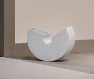 Federica Cammarota 'Rock' desk bin, white WHITE CAMM24ROC072WHI