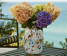 Hay 'Splash' vase, large, white dot WHITE HAY120SPL347MUL