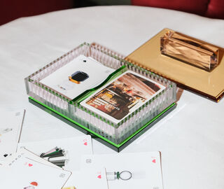Reflections Copenhagen 'Favored' crystal card box with 2 decks of cards, multicolor MULTICOLOUR REFL24FAV107MUL