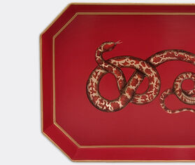 Les-Ottomans 'Fauna' hand painted iron tray, snake MULTICOLOUR OTTO23FAU125MUL