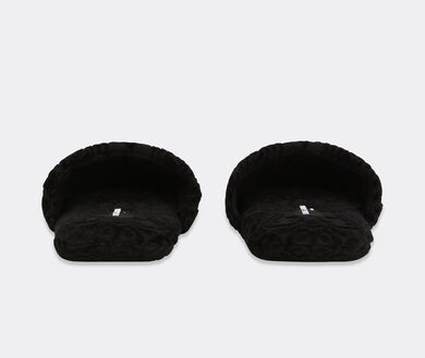 Jacquard slippers with D&G logo, black by Dolce&Gabbana Casa  display picture 3