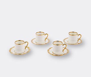 POLSPOTTEN 'Golden Finds' espresso cup, set of four, white WHITE POLS25ESP389WHI
