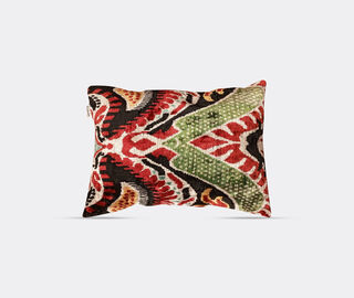 Les-Ottomans Silk velvet cushion, pink, purple and green MULTICOLOUR OTTO25SIL220MUL