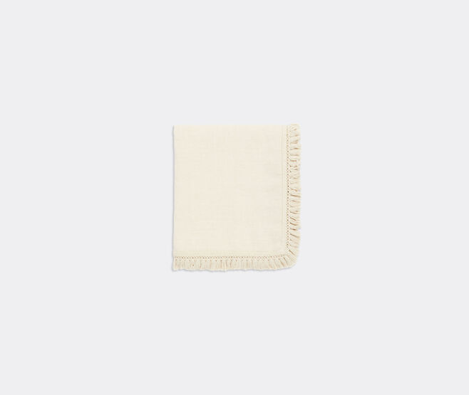 Once Milano Tablecloth with fringes, medium, cream IVORY ONMI23TAB429WHI