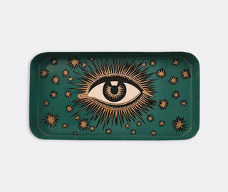 Les-Ottomans 'Eye' iron tray, green GREEN OTTO22HAN110MUL