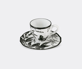 Gucci &#39;Herbarium&#39; coffee cup with saucer, set of two, black BLACK GUCC22HER160BLK