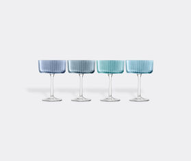 LSA International &#39;Gems&#39; champagne and cocktail glass, set of four, sapphire BLUE LSAI23GEM699BLU