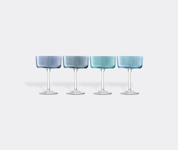 LSA International 'Gems' champagne and cocktail glass, set of four, sapphire BLUE LSAI23GEM699BLU