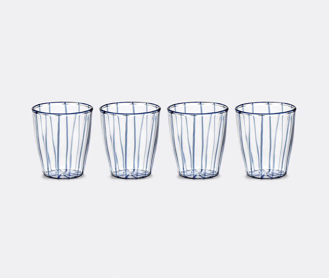 Serax 'Gigi 02' glass, set of four, blue BLUE SERA26GLA813BLU