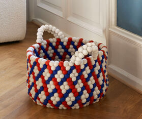Hay 'Bead Basket', red RED HAY120BEA088MUL