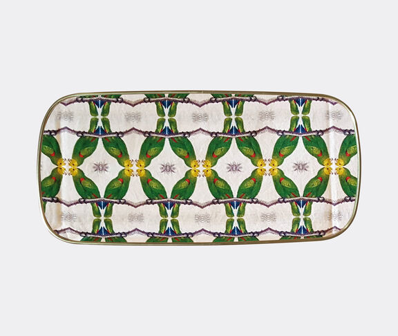 Les-Ottomans Patch NYC rectangular tray, green and white undefined ${masterID}