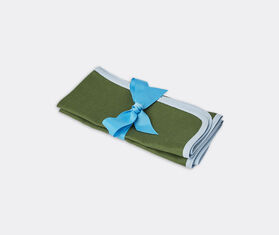 La DoubleJ &#39;Rainbow Bosco&#39; large napkin, set of two GREEN LADJ22LAR885GRN